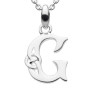 Letter G - Silver Celtic Initial Pendant
