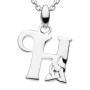 Letter H - Silver Celtic Initial Pendant