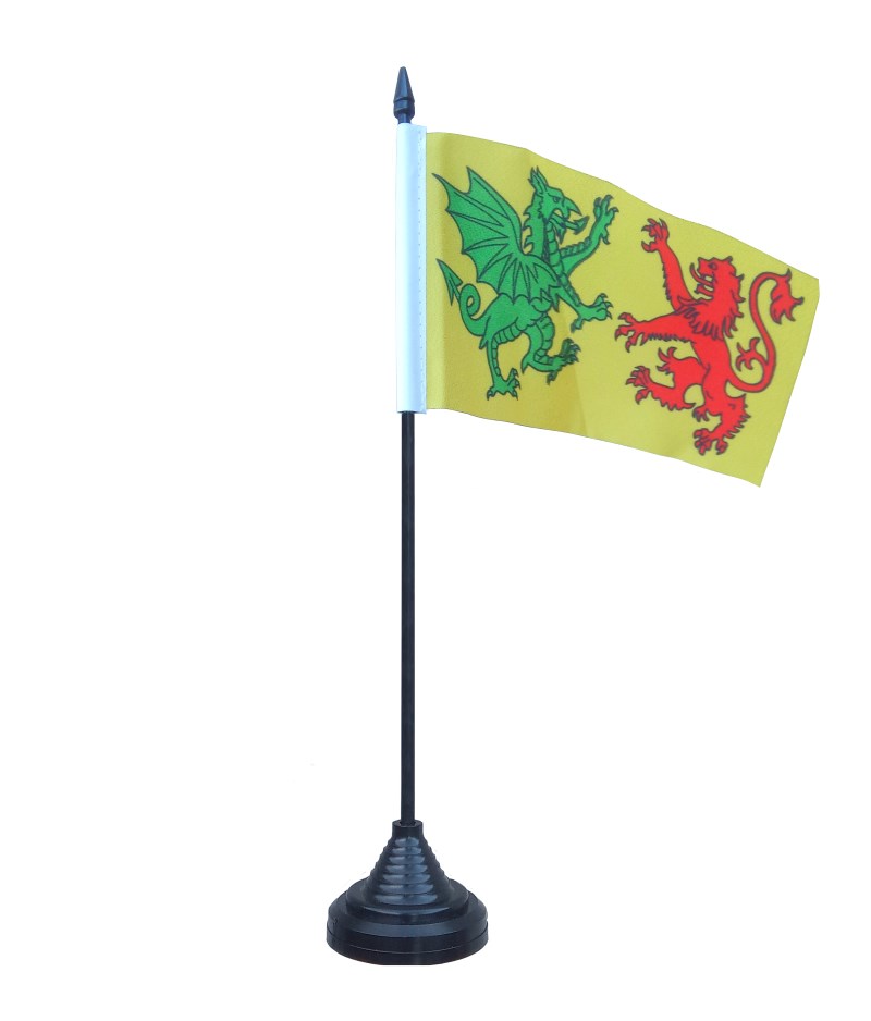 Swabian Royal Standard of Gallaecia 16x10 cm Table Flag