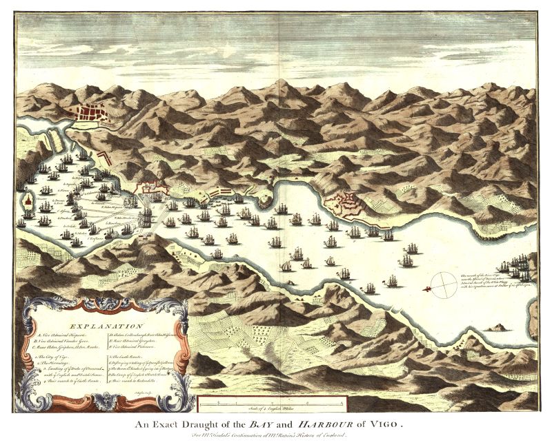 Battle of Vigo Bay 1702 Poster Print