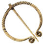 Spiral Antique Gold Penannular Brooch