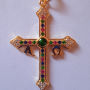 Gold Plated Victory Cross with Zircon Stones