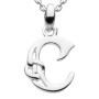Letter C - Silver Celtic Initial Pendant