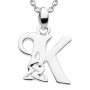 Letter K - Silver Celtic Initial Pendant