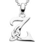 Letter Z - Silver Celtic Initial Pendant