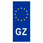 GZ Number Plate Sticker